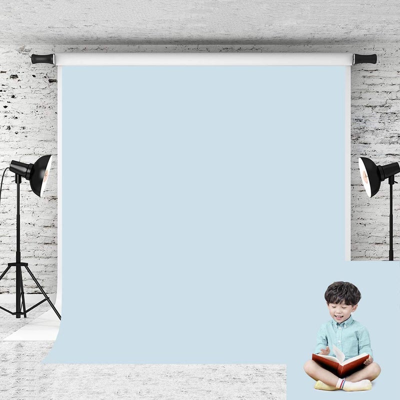 Kate 5x7ft Light Blue Backdrop Pure Solid Color Background Cotton Portrait Backdrops for Photographer Photo Studio Prop - Image 1